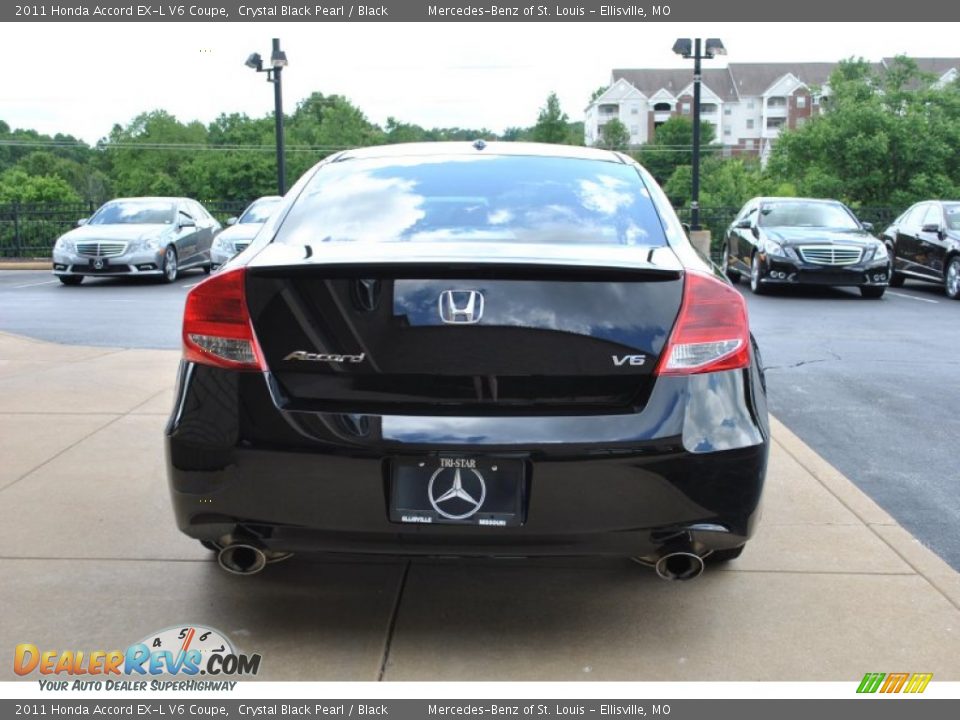 2011 Honda Accord EX-L V6 Coupe Crystal Black Pearl / Black Photo #6