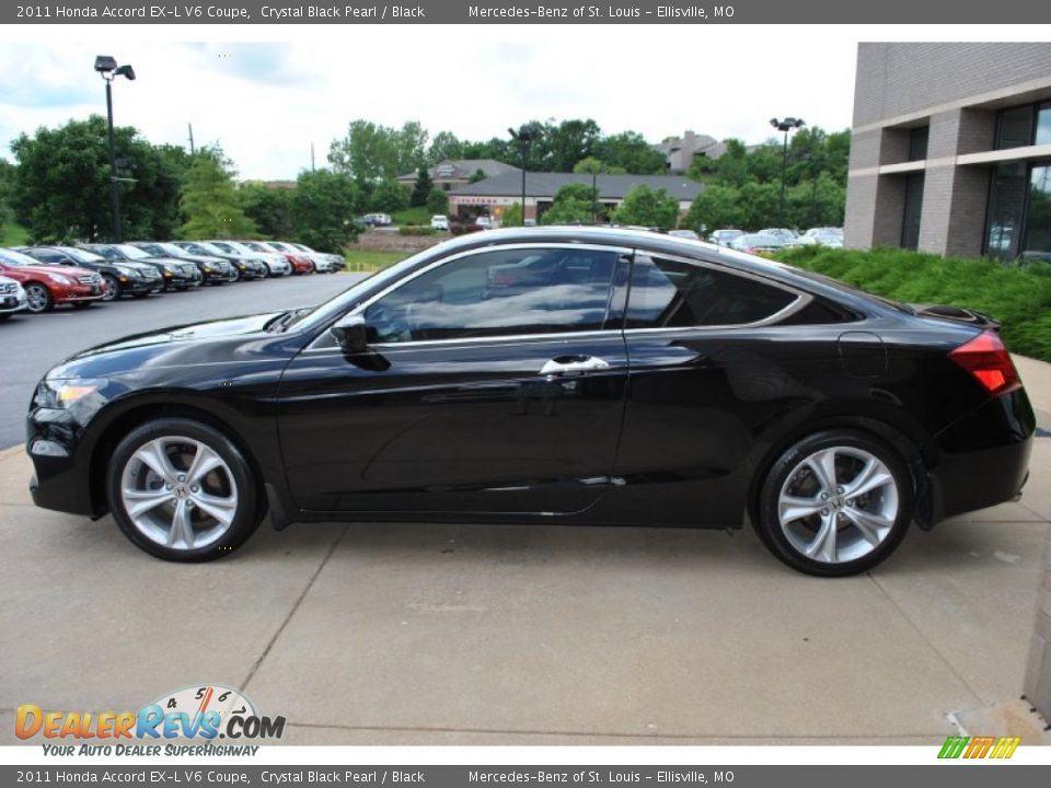 2011 Honda Accord EX-L V6 Coupe Crystal Black Pearl / Black Photo #8