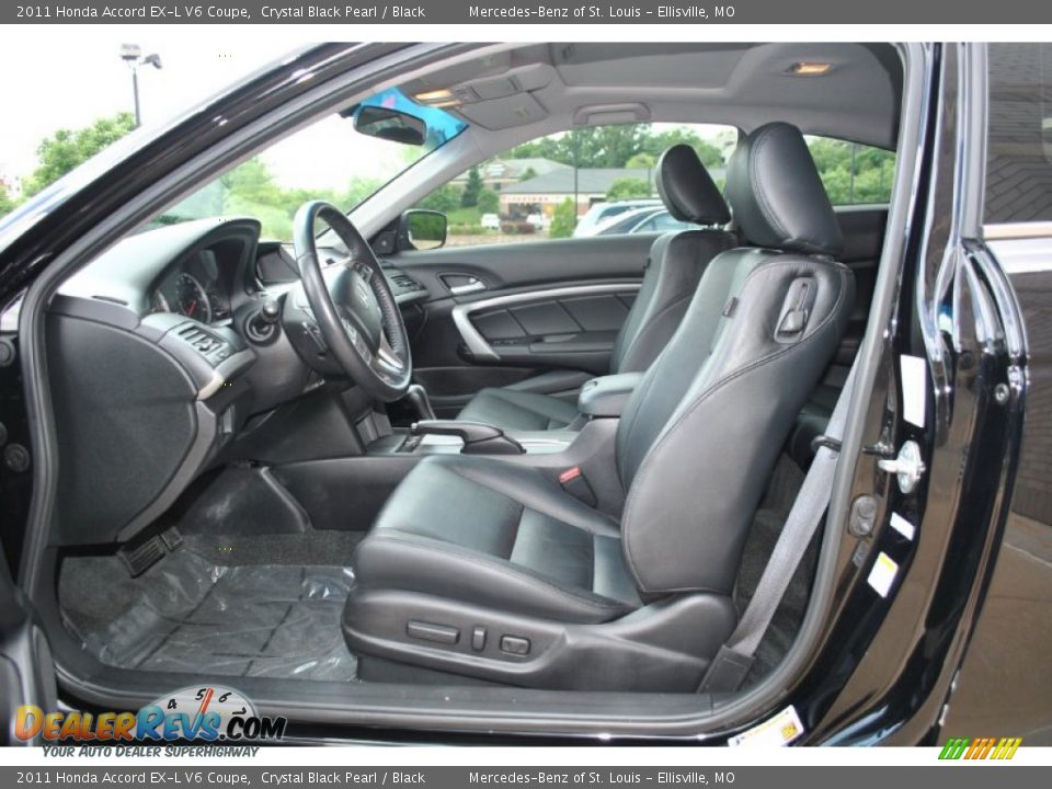 2011 Honda Accord EX-L V6 Coupe Crystal Black Pearl / Black Photo #9