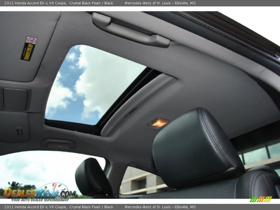 2011 Honda Accord EX-L V6 Coupe Crystal Black Pearl / Black Photo #11