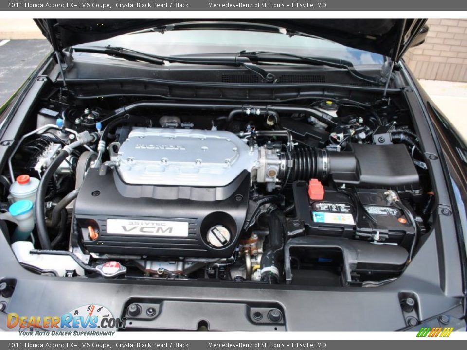 2011 Honda Accord EX-L V6 Coupe Crystal Black Pearl / Black Photo #18