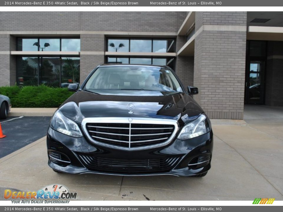 2014 Mercedes-Benz E 350 4Matic Sedan Black / Silk Beige/Espresso Brown Photo #6