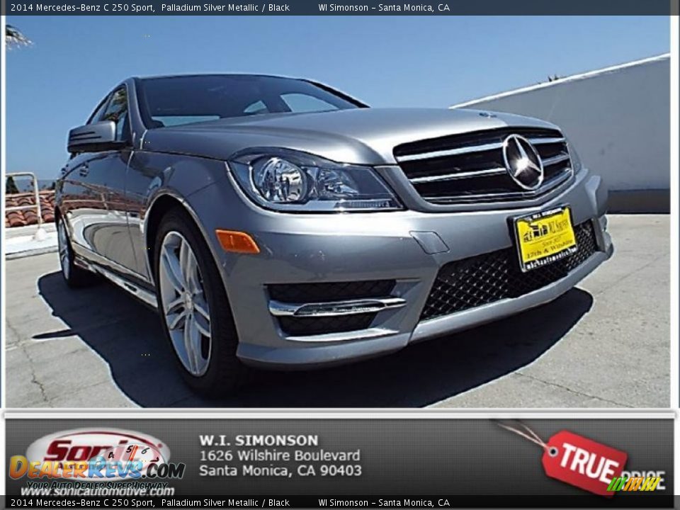 2014 Mercedes-Benz C 250 Sport Palladium Silver Metallic / Black Photo #1