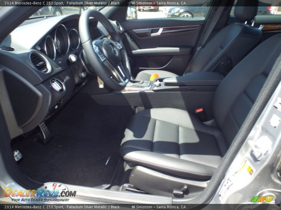 2014 Mercedes-Benz C 250 Sport Palladium Silver Metallic / Black Photo #7