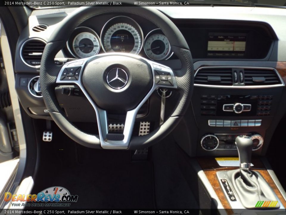 2014 Mercedes-Benz C 250 Sport Palladium Silver Metallic / Black Photo #9