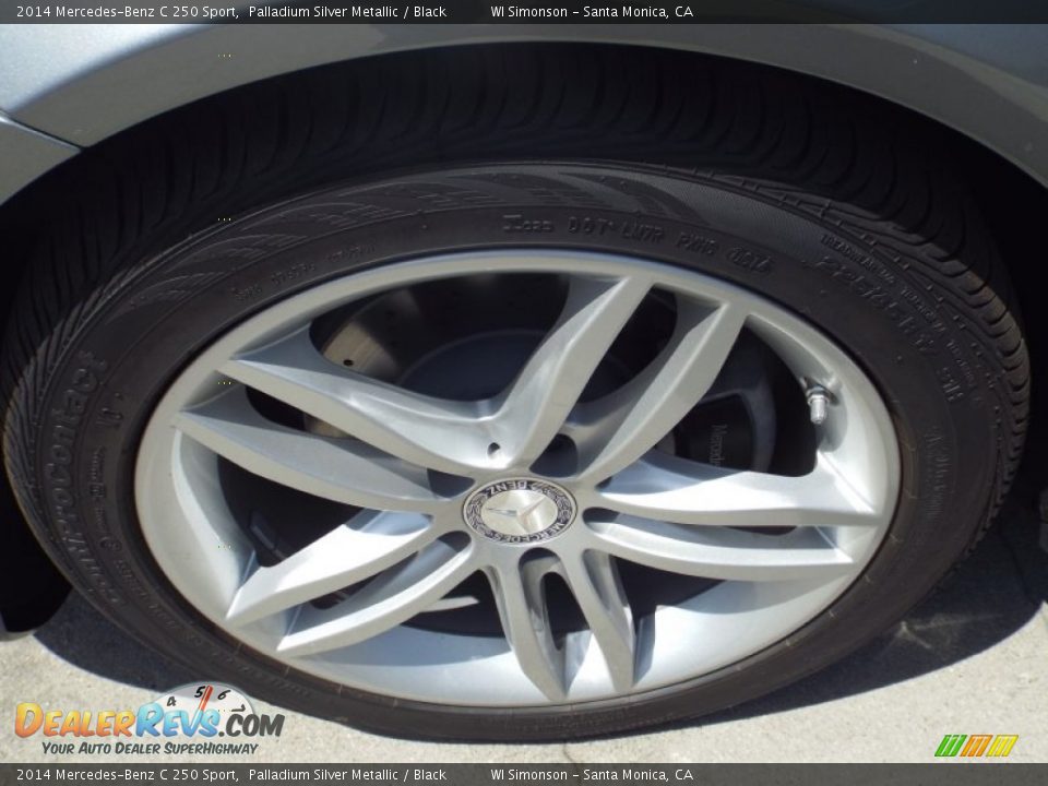 2014 Mercedes-Benz C 250 Sport Palladium Silver Metallic / Black Photo #10