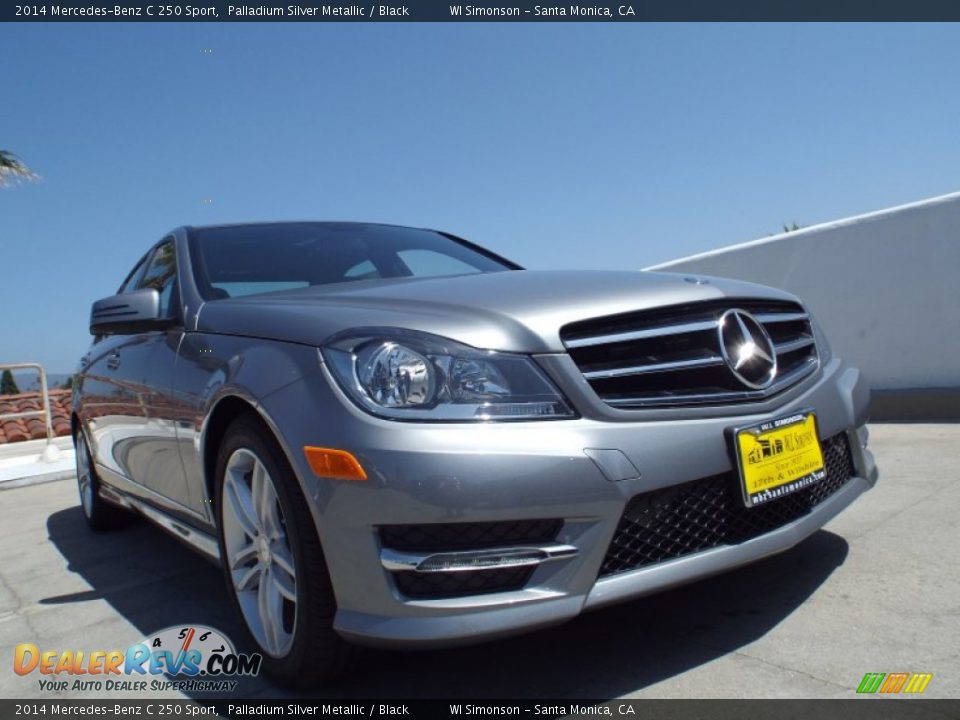 2014 Mercedes-Benz C 250 Sport Palladium Silver Metallic / Black Photo #11
