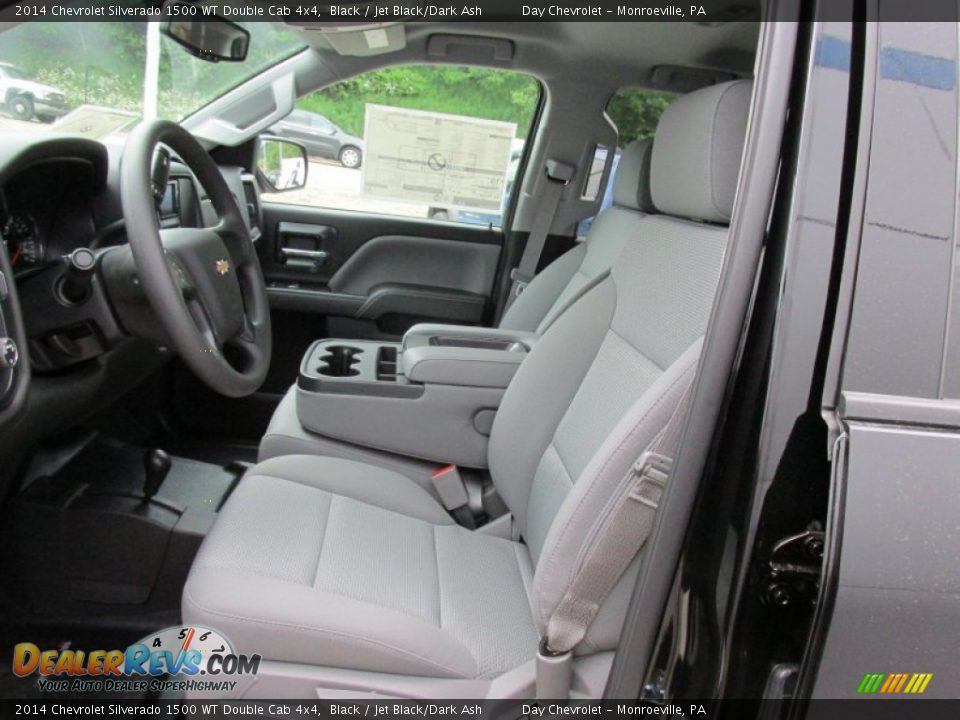 2014 Chevrolet Silverado 1500 WT Double Cab 4x4 Black / Jet Black/Dark Ash Photo #13