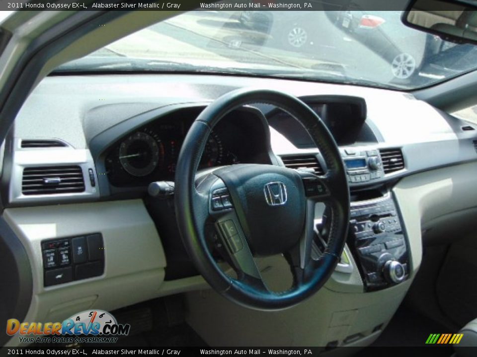 2011 Honda Odyssey EX-L Alabaster Silver Metallic / Gray Photo #9