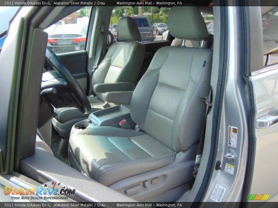 2011 Honda Odyssey EX-L Alabaster Silver Metallic / Gray Photo #11