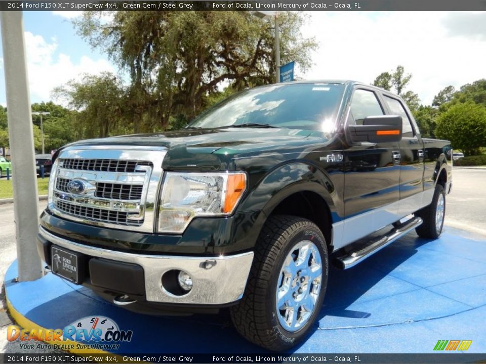 2014 Ford F150 XLT SuperCrew 4x4 Green Gem / Steel Grey Photo #1