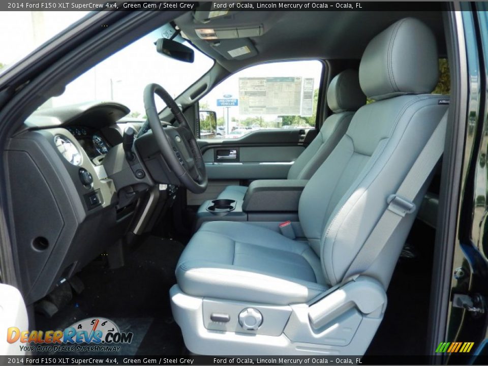 2014 Ford F150 XLT SuperCrew 4x4 Green Gem / Steel Grey Photo #6