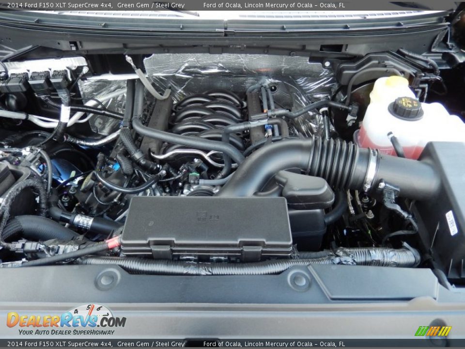 2014 Ford F150 XLT SuperCrew 4x4 Green Gem / Steel Grey Photo #11