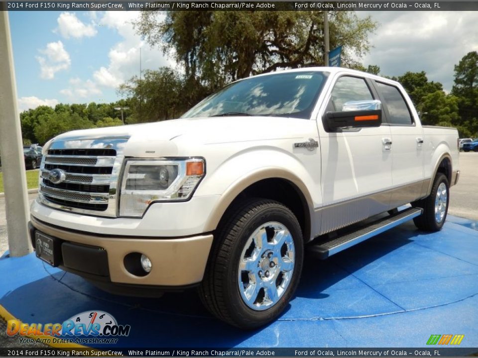 2014 Ford F150 King Ranch SuperCrew White Platinum / King Ranch Chaparral/Pale Adobe Photo #1