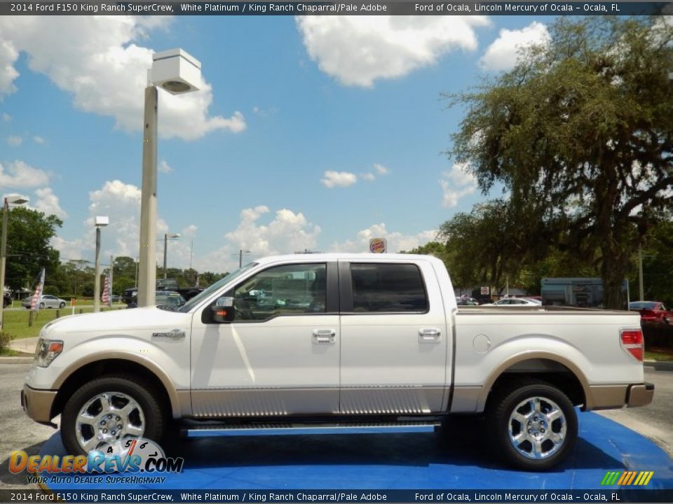 2014 Ford F150 King Ranch SuperCrew White Platinum / King Ranch Chaparral/Pale Adobe Photo #2