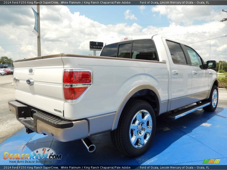 2014 Ford F150 King Ranch SuperCrew White Platinum / King Ranch Chaparral/Pale Adobe Photo #3