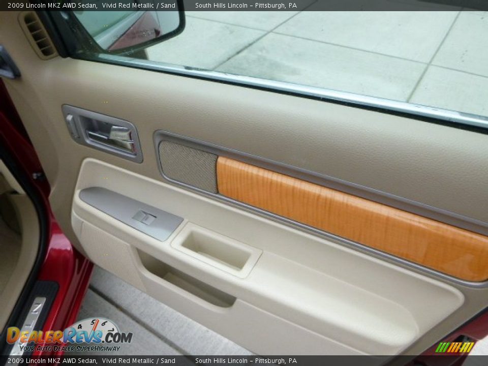 2009 Lincoln MKZ AWD Sedan Vivid Red Metallic / Sand Photo #12