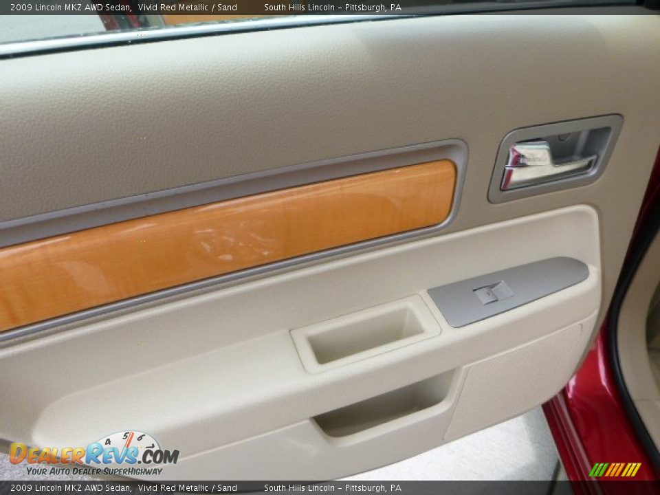 2009 Lincoln MKZ AWD Sedan Vivid Red Metallic / Sand Photo #18