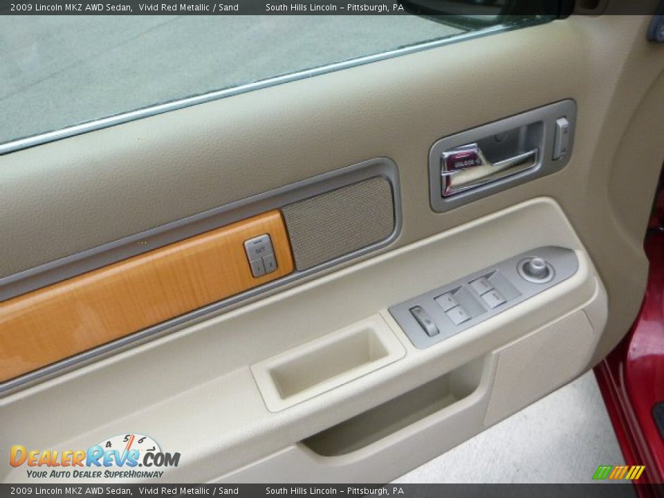 2009 Lincoln MKZ AWD Sedan Vivid Red Metallic / Sand Photo #19