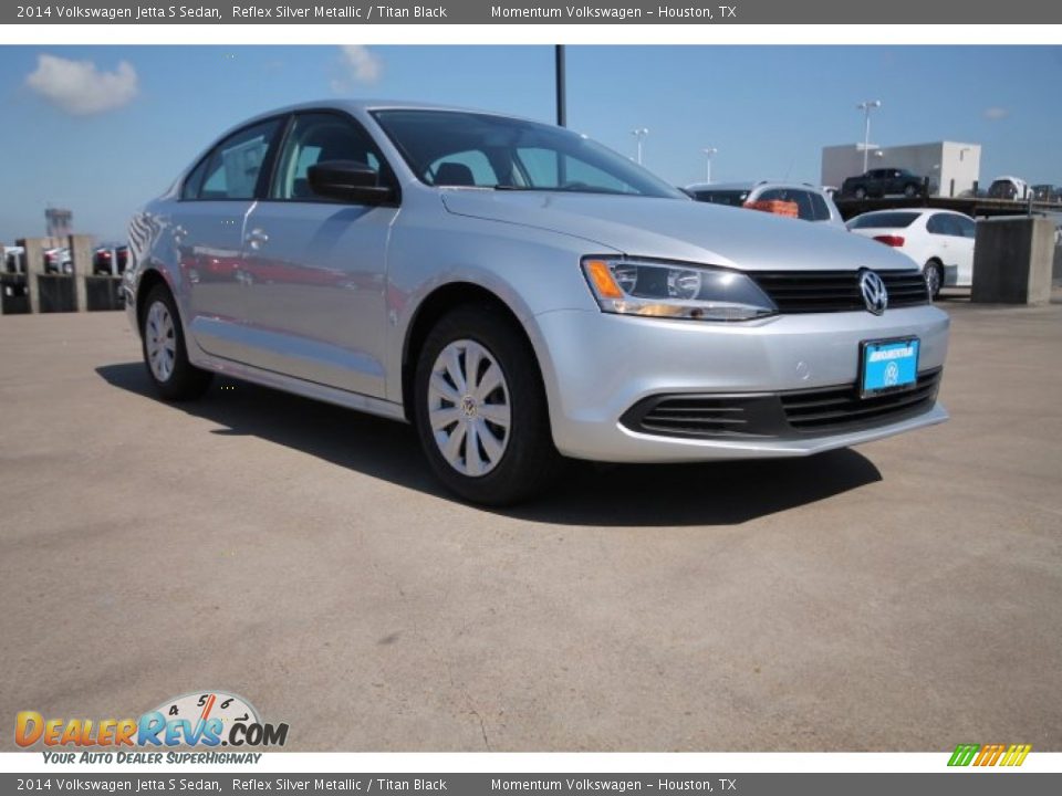 2014 Volkswagen Jetta S Sedan Reflex Silver Metallic / Titan Black Photo #1