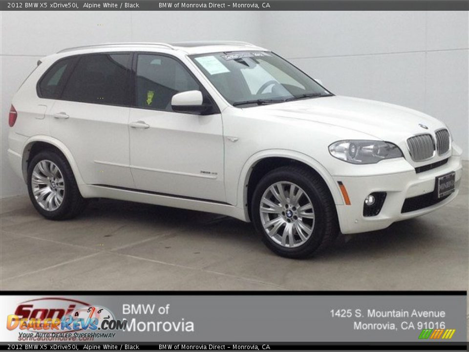 2012 BMW X5 xDrive50i Alpine White / Black Photo #1