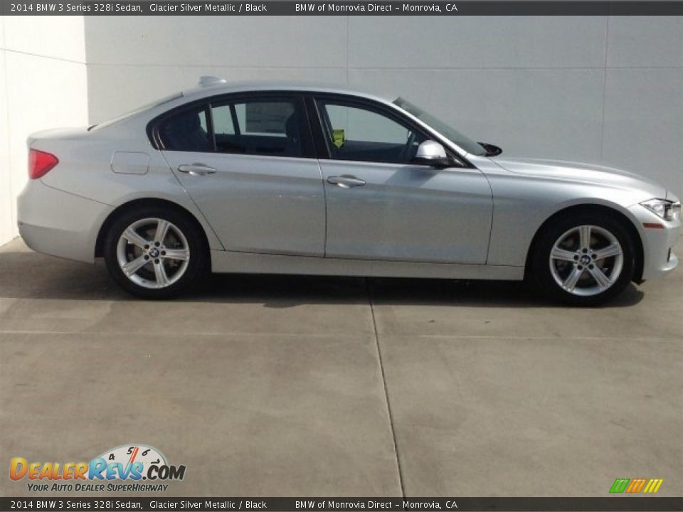 2014 BMW 3 Series 328i Sedan Glacier Silver Metallic / Black Photo #2