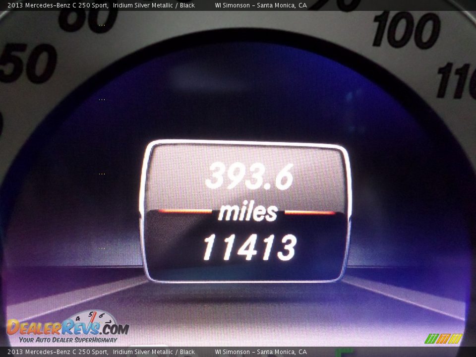 2013 Mercedes-Benz C 250 Sport Iridium Silver Metallic / Black Photo #10