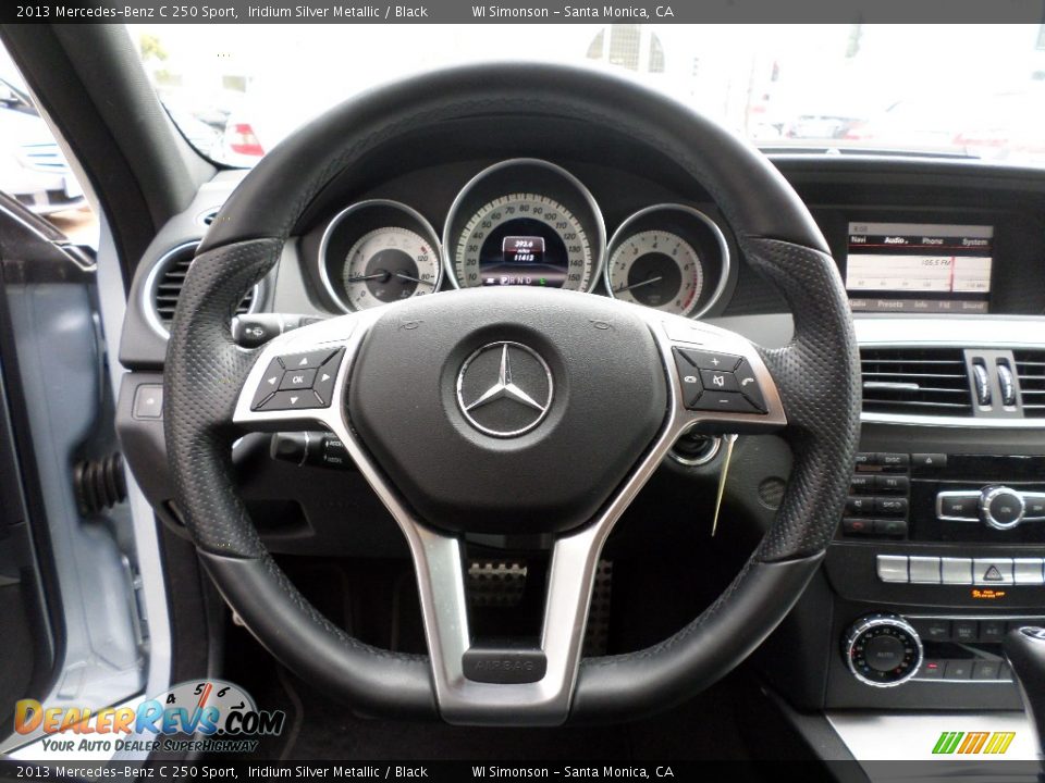 2013 Mercedes-Benz C 250 Sport Iridium Silver Metallic / Black Photo #11