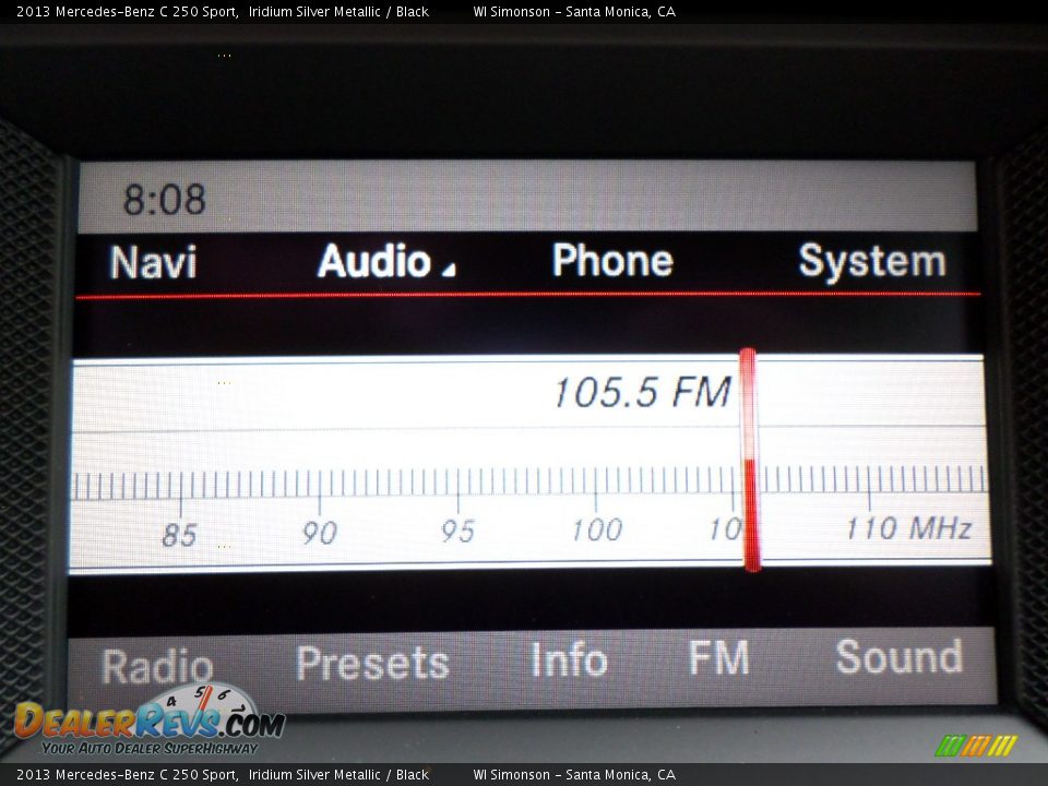 2013 Mercedes-Benz C 250 Sport Iridium Silver Metallic / Black Photo #15