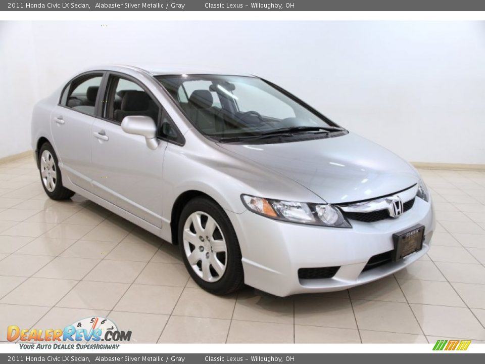 2011 Honda Civic LX Sedan Alabaster Silver Metallic / Gray Photo #1