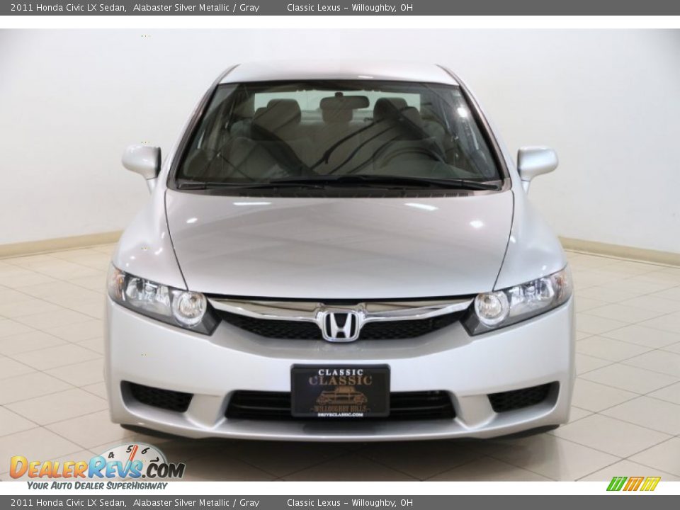2011 Honda Civic LX Sedan Alabaster Silver Metallic / Gray Photo #2