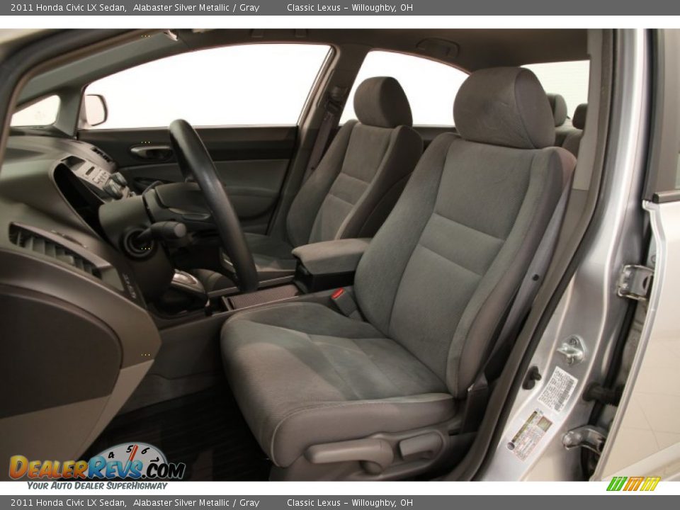 2011 Honda Civic LX Sedan Alabaster Silver Metallic / Gray Photo #5