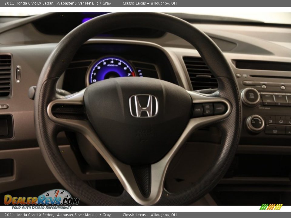2011 Honda Civic LX Sedan Alabaster Silver Metallic / Gray Photo #6
