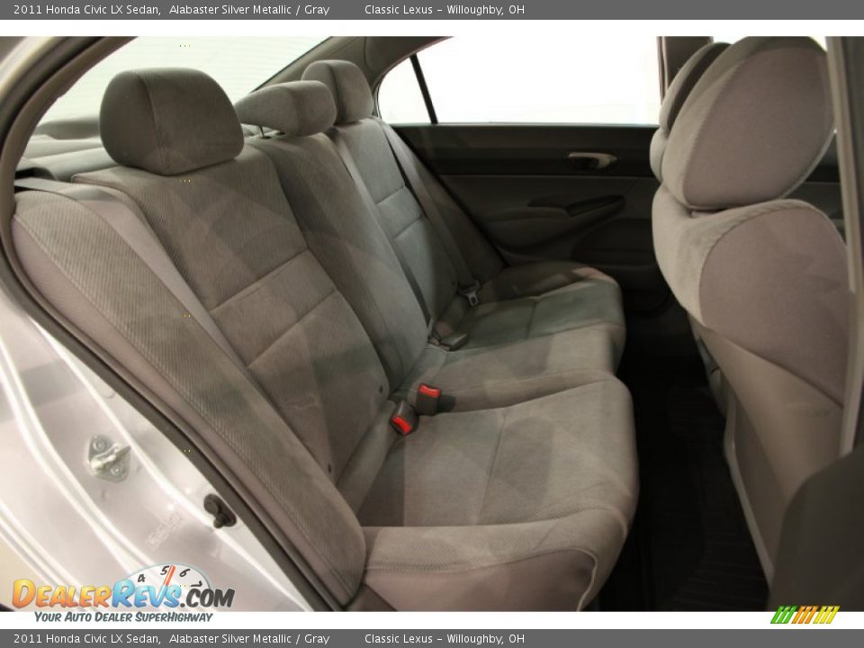 2011 Honda Civic LX Sedan Alabaster Silver Metallic / Gray Photo #12