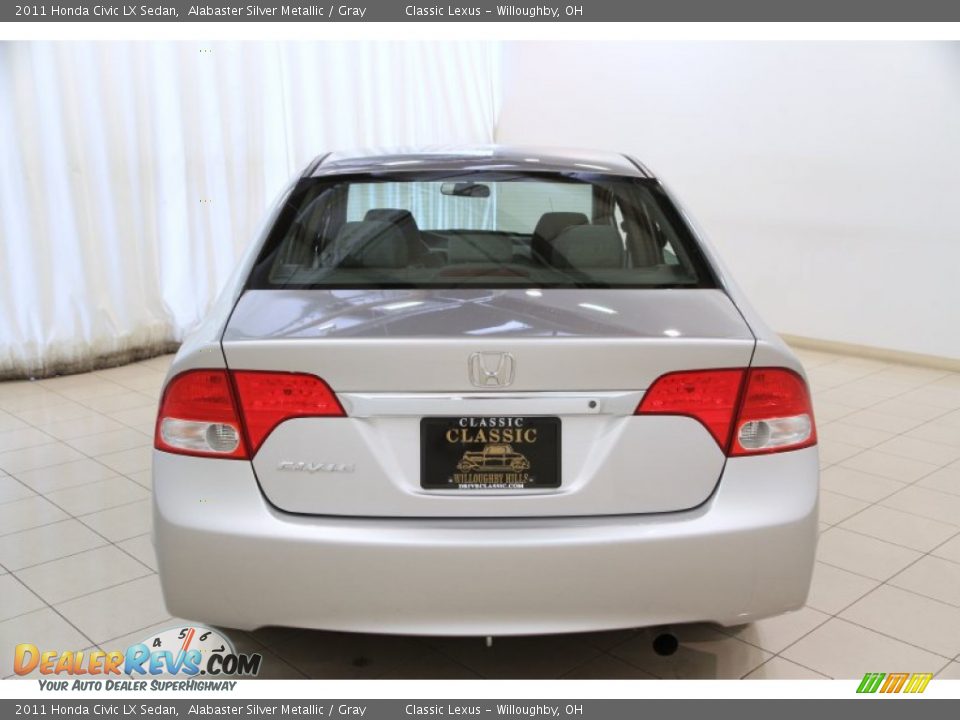 2011 Honda Civic LX Sedan Alabaster Silver Metallic / Gray Photo #14