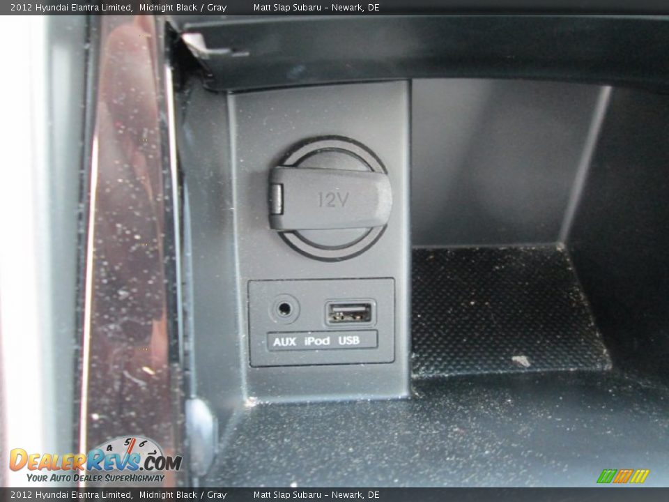 2012 Hyundai Elantra Limited Midnight Black / Gray Photo #26
