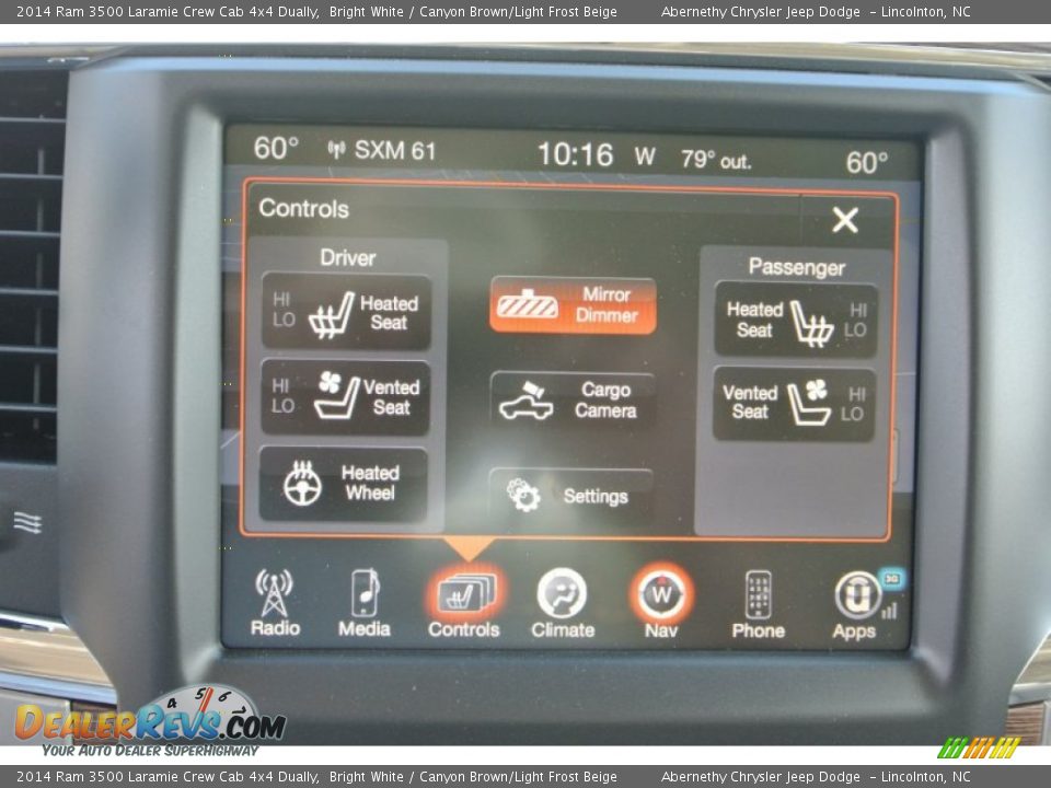 2014 Ram 3500 Laramie Crew Cab 4x4 Dually Bright White / Canyon Brown/Light Frost Beige Photo #15