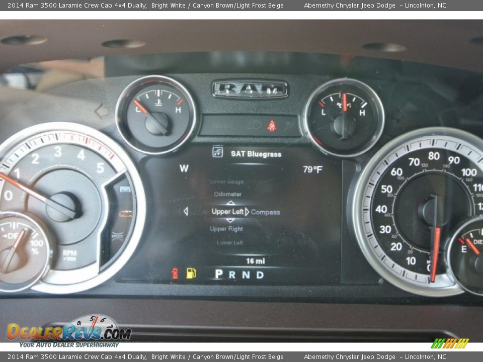 2014 Ram 3500 Laramie Crew Cab 4x4 Dually Bright White / Canyon Brown/Light Frost Beige Photo #18