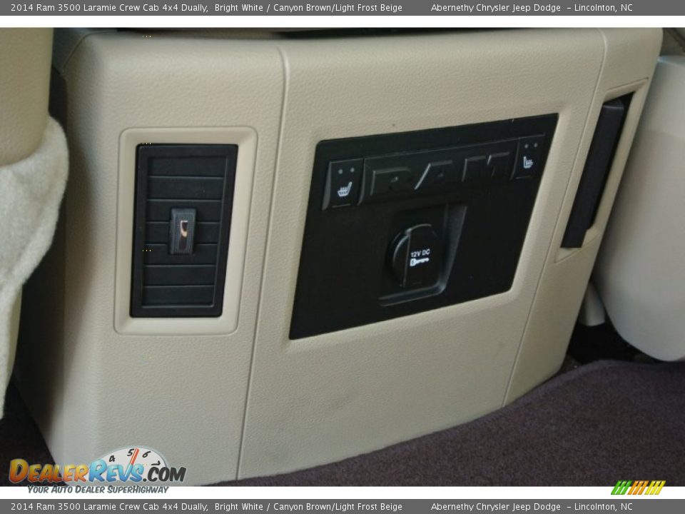 2014 Ram 3500 Laramie Crew Cab 4x4 Dually Bright White / Canyon Brown/Light Frost Beige Photo #19