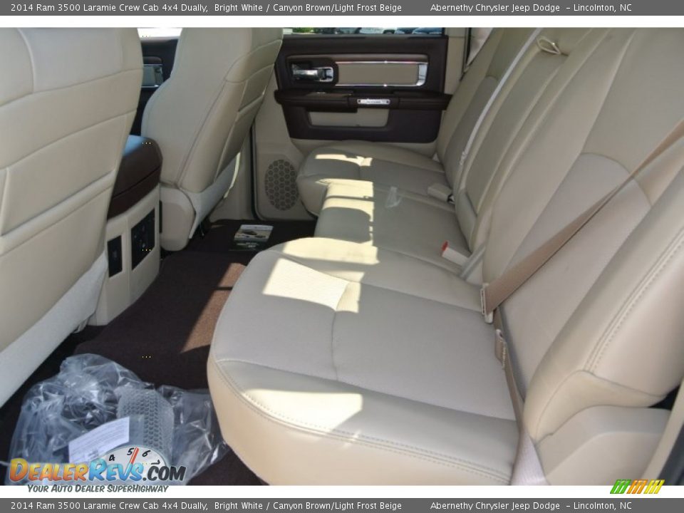 2014 Ram 3500 Laramie Crew Cab 4x4 Dually Bright White / Canyon Brown/Light Frost Beige Photo #20