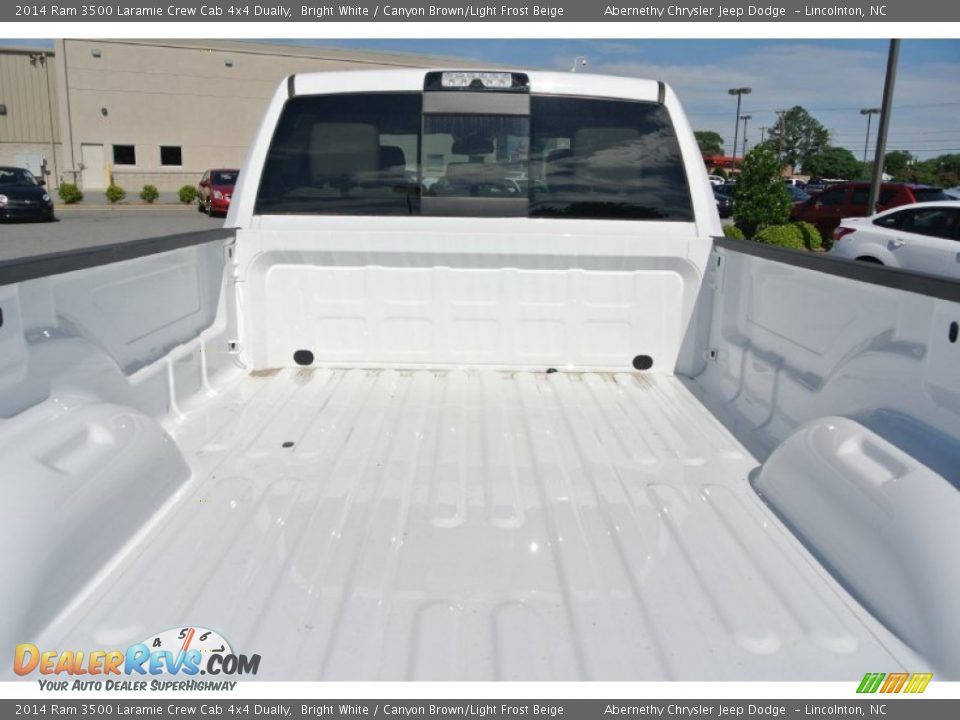 2014 Ram 3500 Laramie Crew Cab 4x4 Dually Bright White / Canyon Brown/Light Frost Beige Photo #21