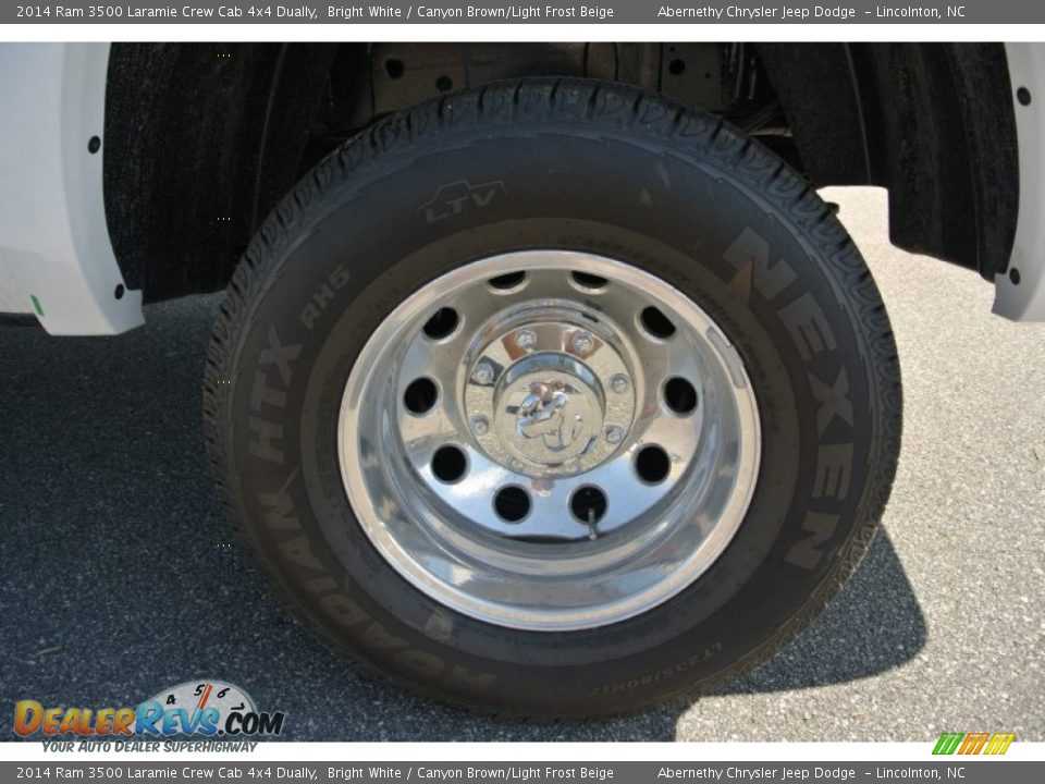 2014 Ram 3500 Laramie Crew Cab 4x4 Dually Bright White / Canyon Brown/Light Frost Beige Photo #27
