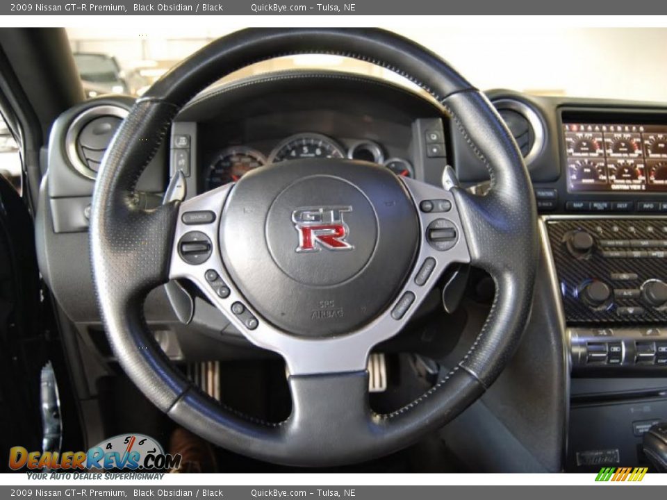 2009 Nissan GT-R Premium Steering Wheel Photo #9