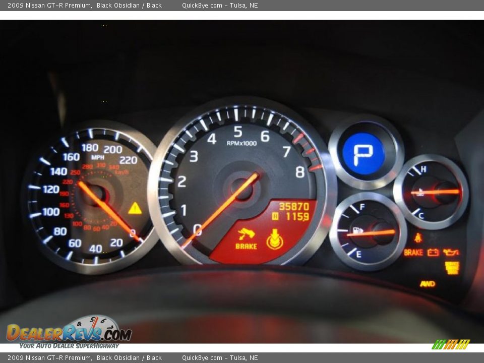 2009 Nissan GT-R Premium Gauges Photo #10