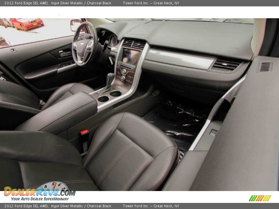 2012 Ford Edge SEL AWD Ingot Silver Metallic / Charcoal Black Photo #28