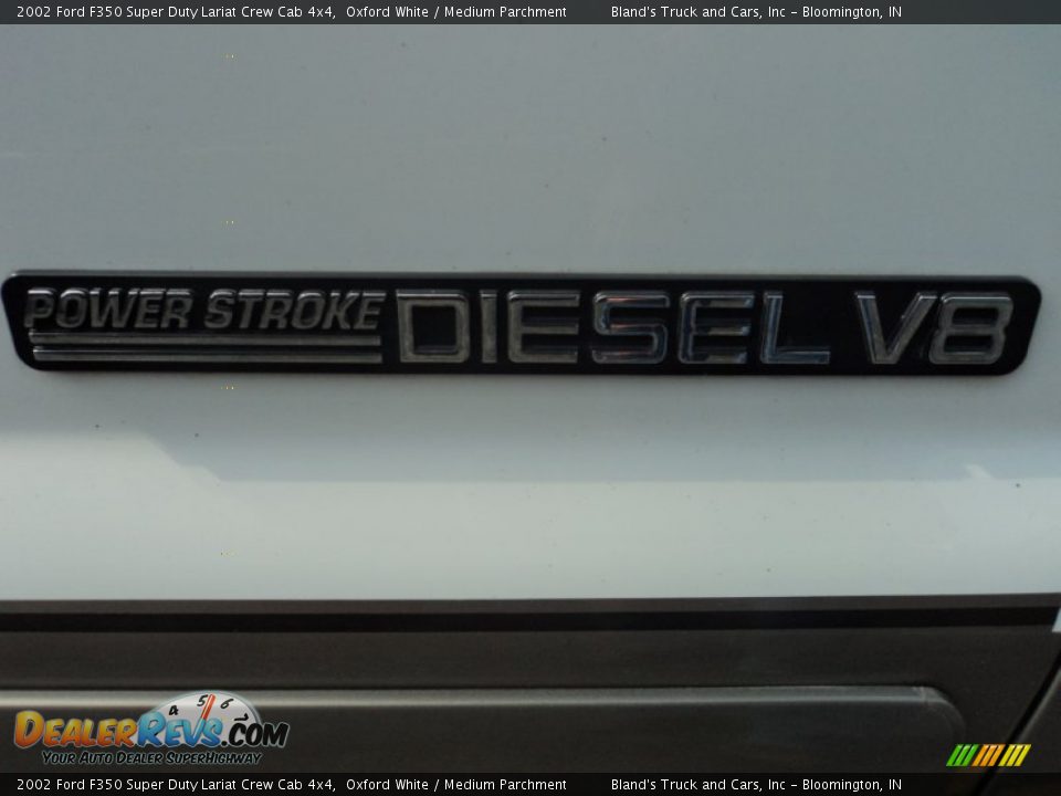 2002 Ford F350 Super Duty Lariat Crew Cab 4x4 Oxford White / Medium Parchment Photo #19
