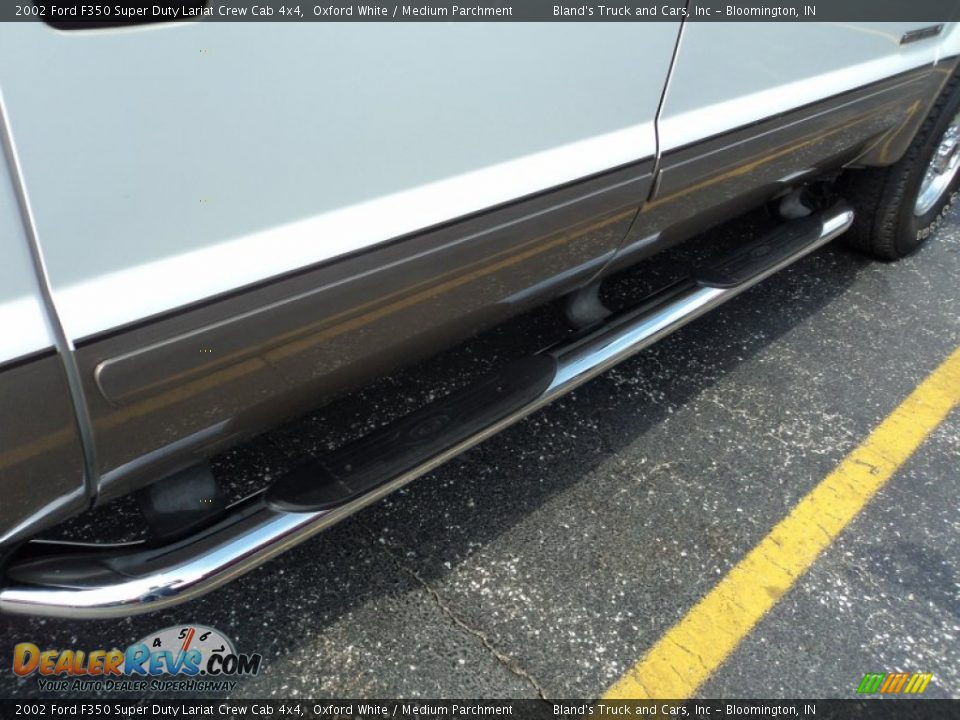 2002 Ford F350 Super Duty Lariat Crew Cab 4x4 Oxford White / Medium Parchment Photo #21