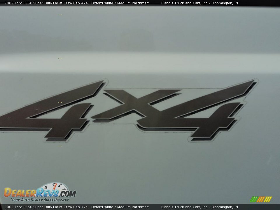 2002 Ford F350 Super Duty Lariat Crew Cab 4x4 Oxford White / Medium Parchment Photo #22
