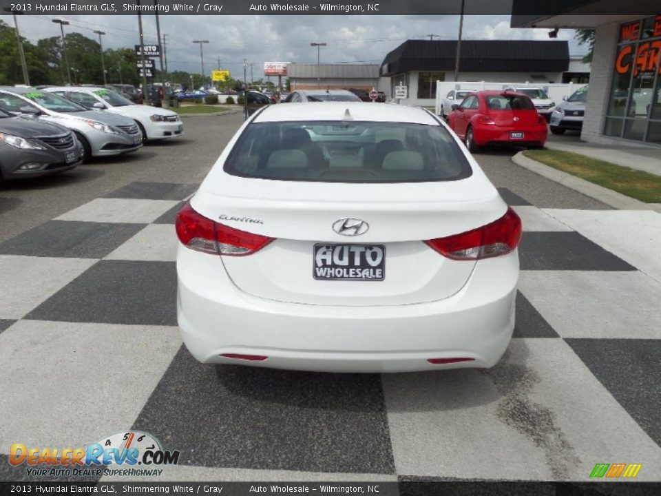 2013 Hyundai Elantra GLS Shimmering White / Gray Photo #4