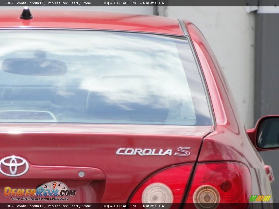 2007 Toyota Corolla LE Impulse Red Pearl / Stone Photo #12